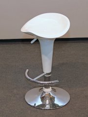 Barhocker Sitz Plastik, weiß (höhenverstellbar)